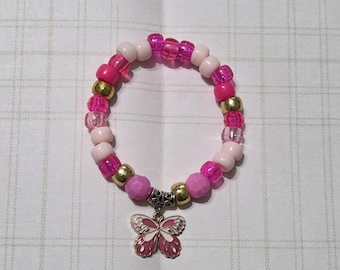 Pulseira de borboleta rosa