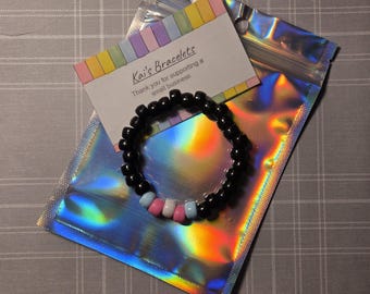 pulseira de contas transgênero