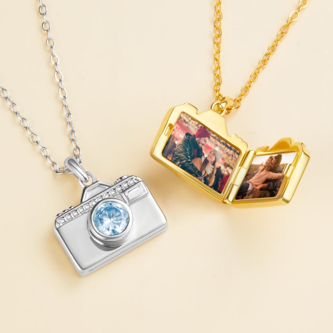 Camera Locket Personalized Camera Photo Locket Necklace, Photo Locket Necklace ...