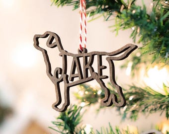 Adorno personalizado con nombre de perro, decoración para árbol de Navidad, adornos navideños, regalos personalizados, regalos para mamás de perros, regalos para amantes de los perros
