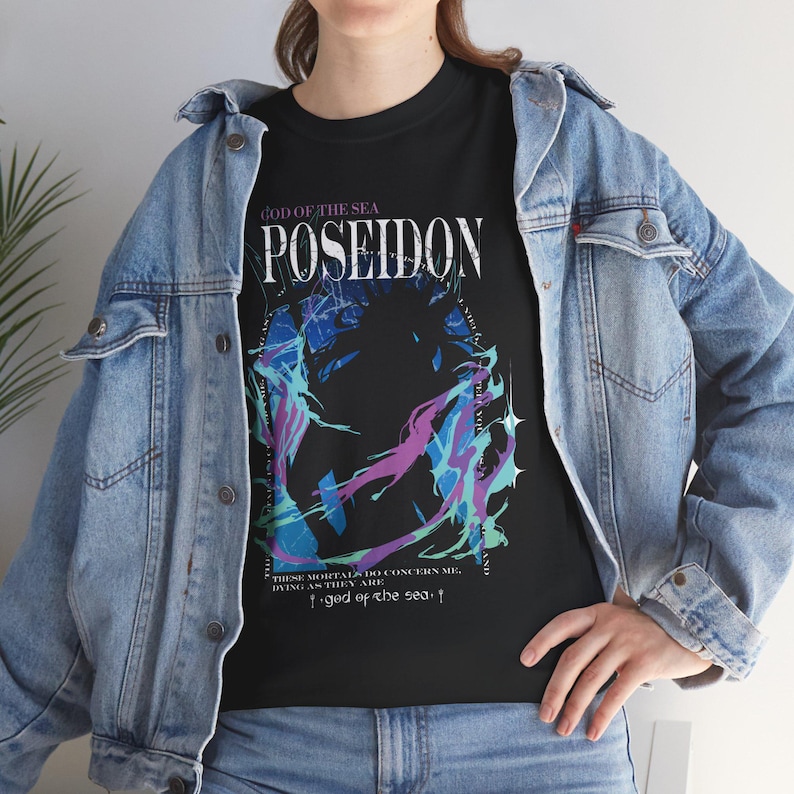 Poseidon Graphic Tee • Comfort tee, Greek Mythology Shirt • Olympian God T-Shirt • Musicals image 1