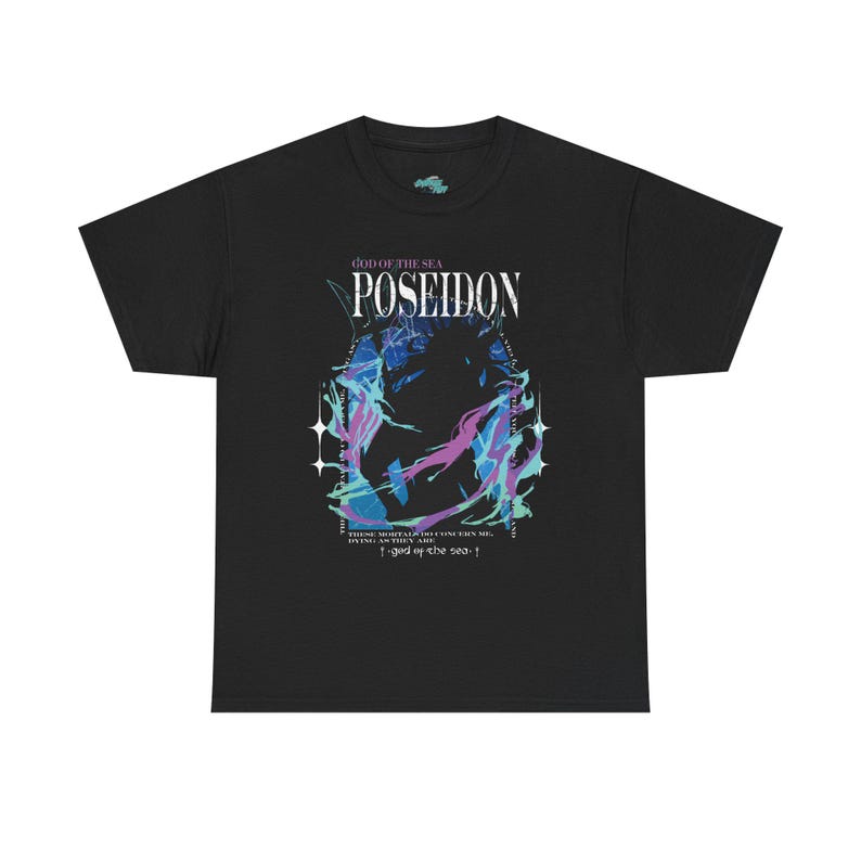 Poseidon Graphic Tee • Comfort tee, Greek Mythology Shirt • Olympian God T-Shirt • Musicals image 2