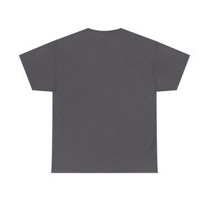 May include: A solid charcoal gray t-shirt with a crew neck and short sleeves. The shirt is made of a soft, comfortable material and is suitable for casual wear. The back of the shirt is visible.