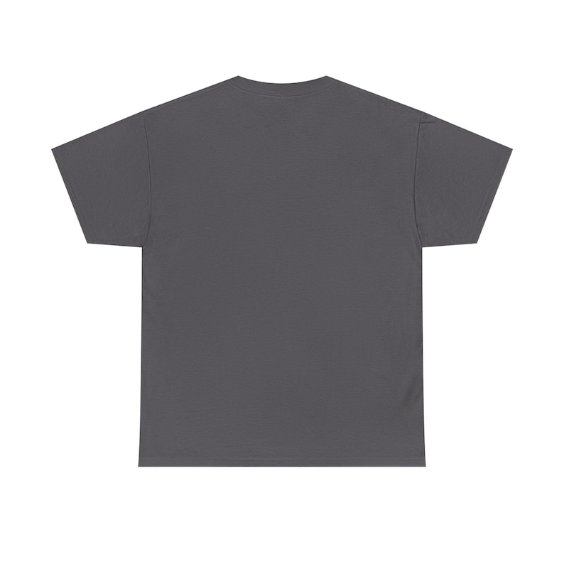 May include: A solid charcoal gray t-shirt with a crew neck and short sleeves. The shirt is made of a soft, comfortable material and is suitable for casual wear. The back of the shirt is visible.