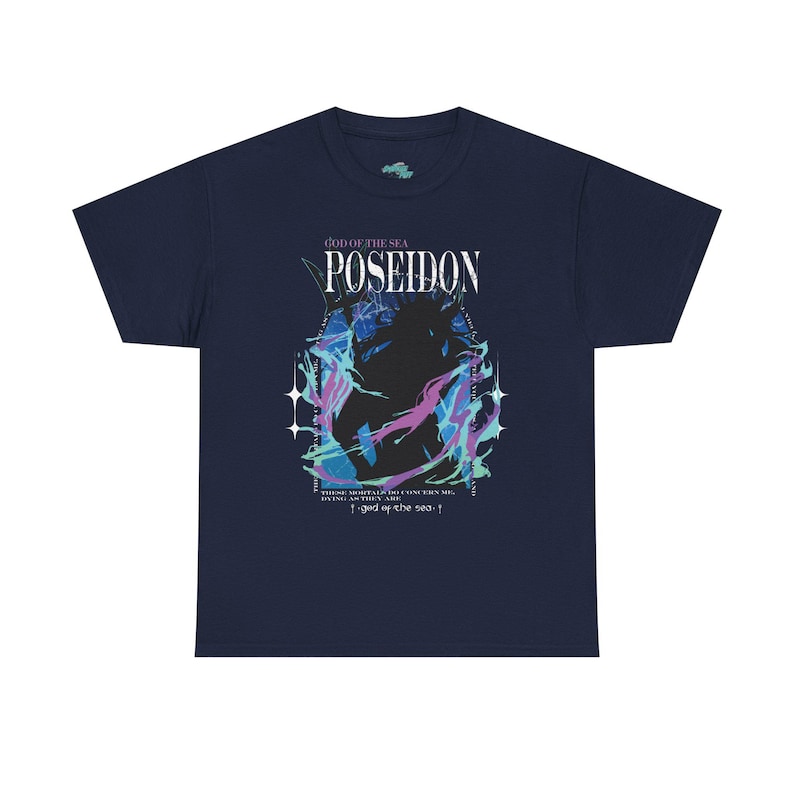 Poseidon Graphic Tee • Comfort tee, Greek Mythology Shirt • Olympian God T-Shirt • Musicals image 7