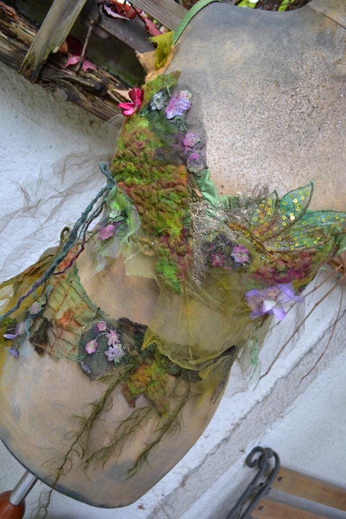 Arte único para llevar Boho Ethereal Nymph Pixie Woodland Fieltro Sujetador/Top y Cinturón BOSQUE ENCANTADO Festival de Hadas Sirena Fieltro Hecho a Mano