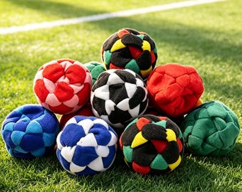 Hacky Sack Footbag,Soft Plush Soccer Hacky Sack,Juggling Ball,Handmade Kick Ball for Kids/Adults,OutdoorSpors,Party Games,School Recess Toys