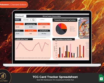 Pokmon Card Tracker Spreadsheet | Excel ROI Dashboard | TCG Investment  Portfolio Tool - Etsy