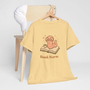 Book Worm Unisex Cotton Tee - Perfect for Book Lovers, Readers, Gifts for Students, Literary Events, Cozy Home Wear