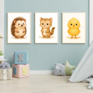 Tierposter für Kinderzimmer – Baby Tiere als Wanddeko für Jungen & Mädchen
