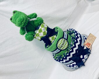 Alligator Baby Diaper Cake BOY OR GIRL Shower Gift Centerpiece