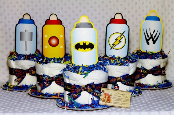 superhero diaper cake