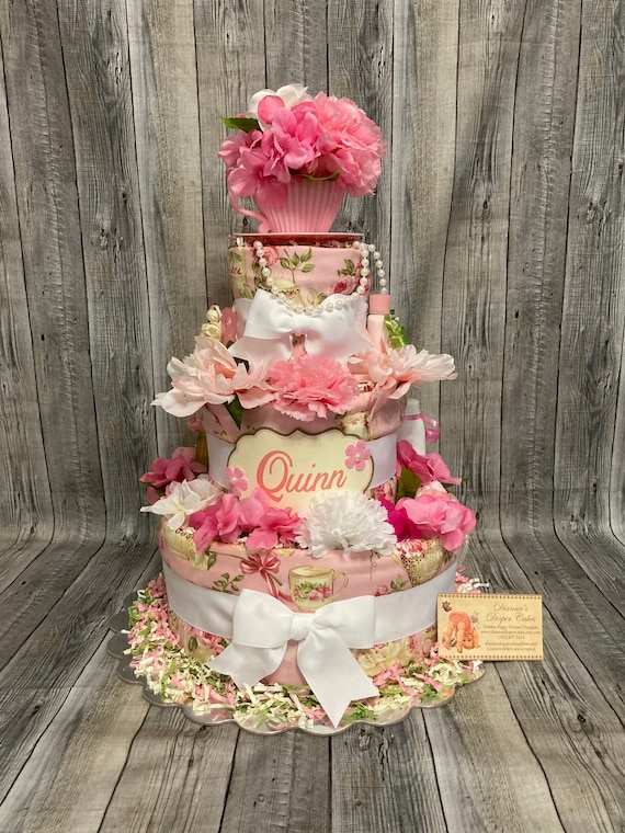 Baby Shower Diaper Space Diaper Cake Baby Diaper Cake Tea