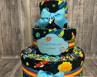 Milky Way Baby Diaper Cake Shower Centerpiece Gift