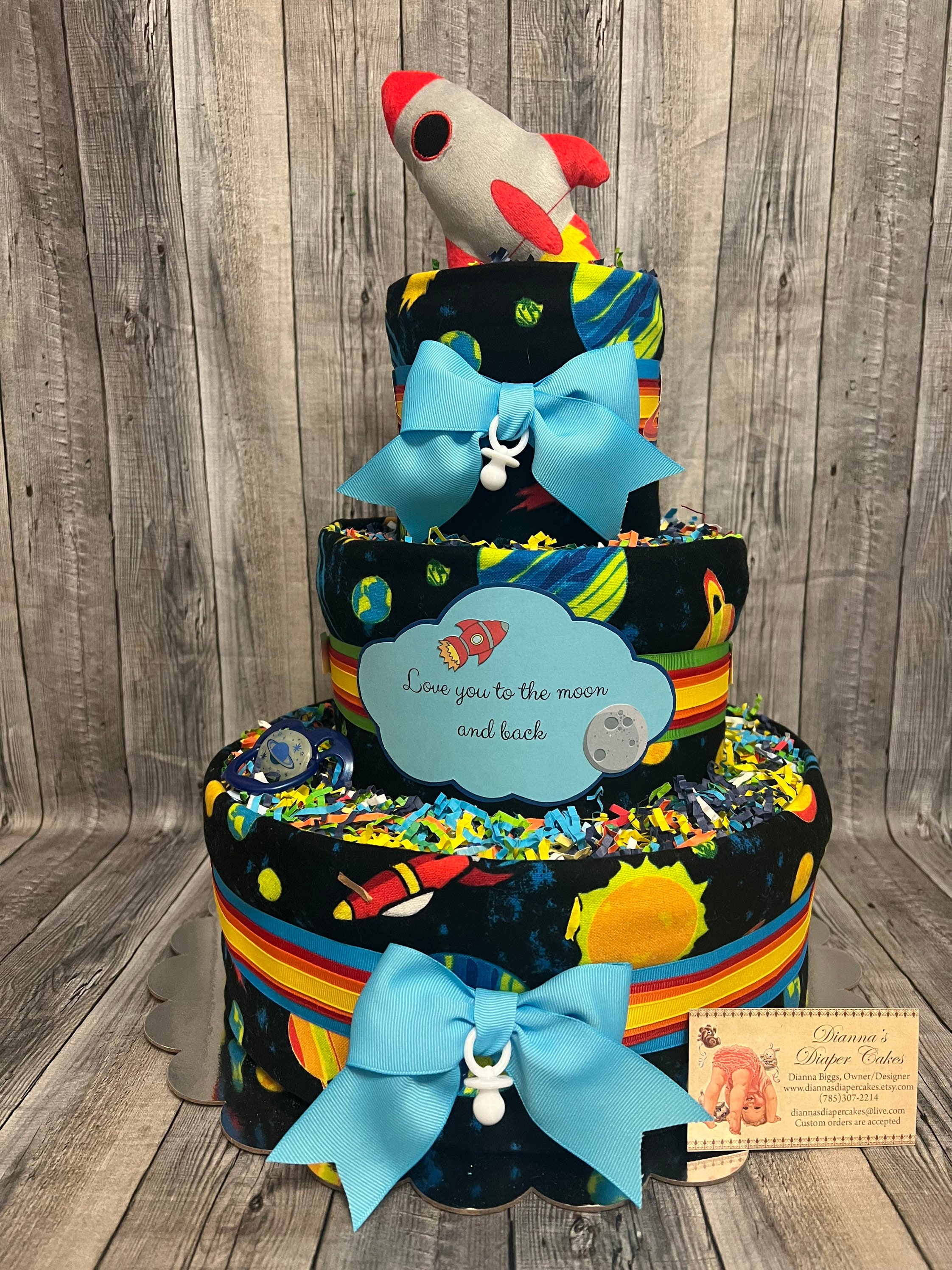 Space Rocket Diaper Cake Rocket Diaper Cake