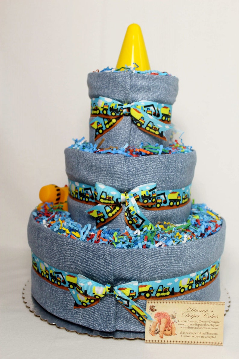 Baby Diaper Cakes Construction Dumptruck Shower Gift or Etsy