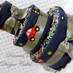Baby Diaper Cake Cars SELECT COLORS Shower Gift Centerpiece Select Color