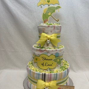 Shower of Love Baby Diaper Cake Sprinkle Centerpiece Gift image 7