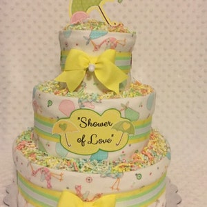 Shower of Love Baby Diaper Cake Sprinkle Centerpiece Gift image 9