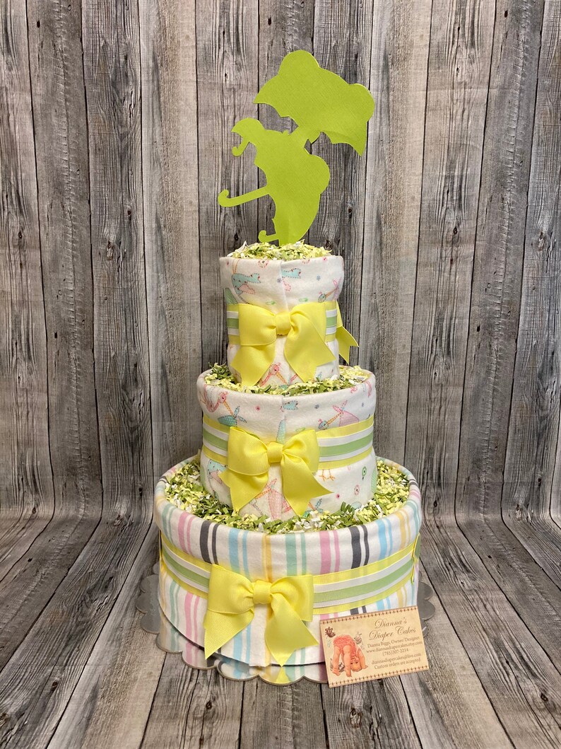 Shower of Love Baby Diaper Cake Sprinkle Centerpiece Gift image 2