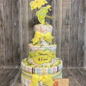 Shower of Love Baby Diaper Cake Sprinkle Centerpiece Gift image 4