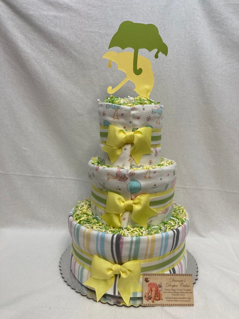 Shower of Love Baby Diaper Cake Sprinkle Centerpiece Gift image 8