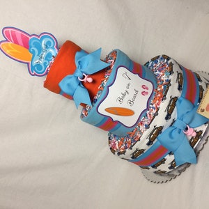 Baby Diaper Cake Surfing Surfer Shower Centerpiece Gift Baby on Board image 4