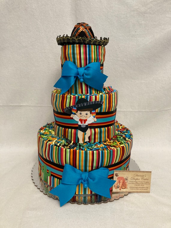 mexican theme diaper cake