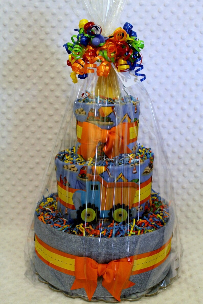 Construction Baby Diaper Cake Work Zone Shower Gift or Etsy