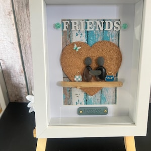 Custom made 10x15cm Pebble art frame