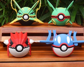 Groudon Rayquaza Kyogre - Pokeball Sammler Figur - Mega Evolution