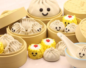 Dim Sum Clicker Fidget Toy | Bao Dumpling in Bamboo Steamer | Choose Your Dumpling