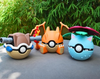 Charizard Bulbasaur Blastoise - Pokeball Collectible Display