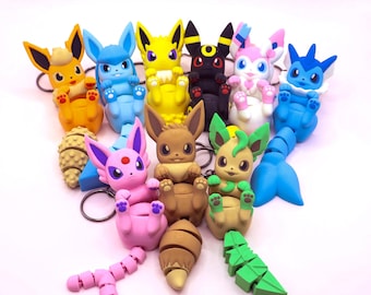 Evolution Flexi Keychains Eeveelution