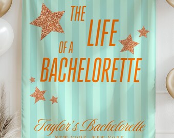 Custom Bachelorette Banner Life of a Bachelorette Banner Bachelorette Life Showgirl Bachelorette Weekend Personalized Bach Eras