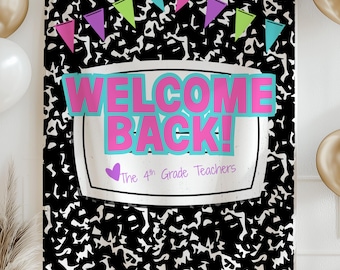 Benutzerdefinierte Lehrer Klassenzimmer Banner Personalisierte Flur Türschild Noten Level Banner Back to School Decor für Lehrer Klassenzimmer Dekoration