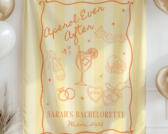 Custom Spritz Ever After Banner Bachelorette Party Decor  Spritz Theme Bride Party Sign Custom Last Spritz Before Mrs Bach Banner