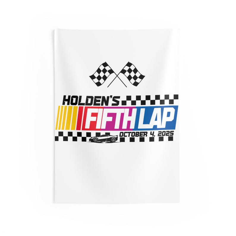 Custom Racing Flags Race Car Birthday Banner Custom Racing Party Sign Any Age Birthday ...