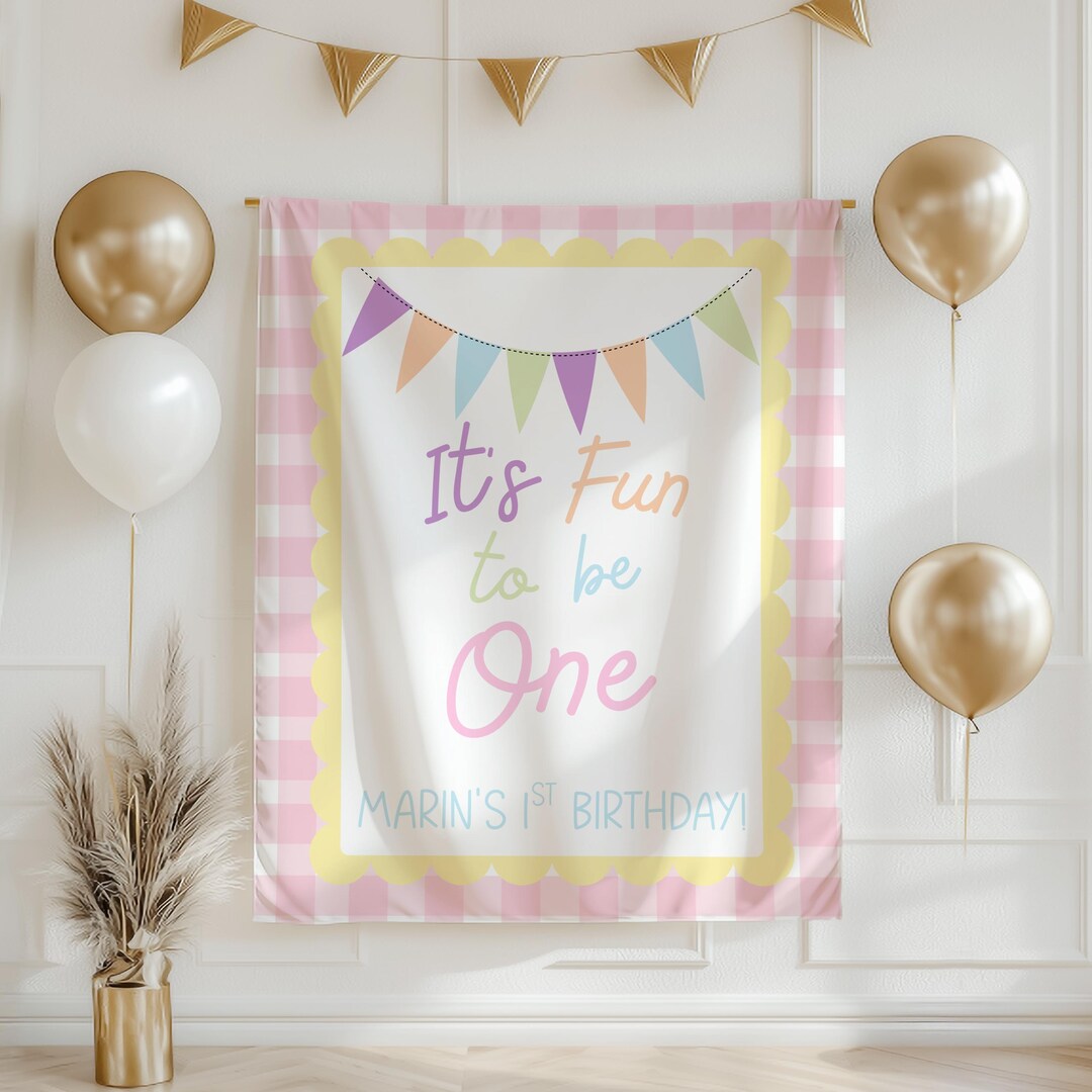 Its Fun to Be One First Birthday Banner First Birthday Party Decor One ...