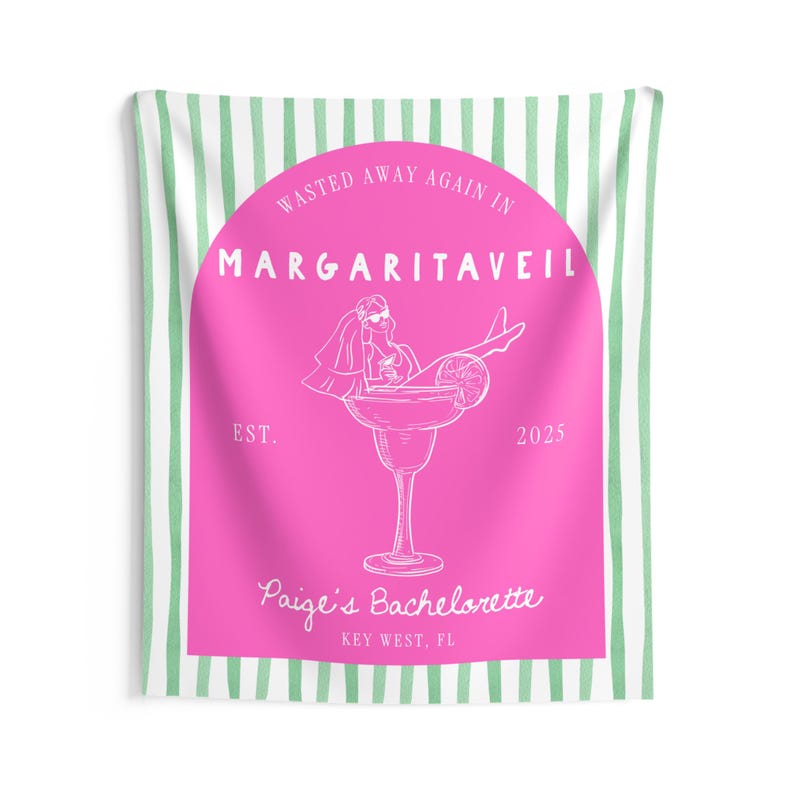 Margarita Veil Themed Bachelorette Photo Backdrop Custom Margarita Bach ...