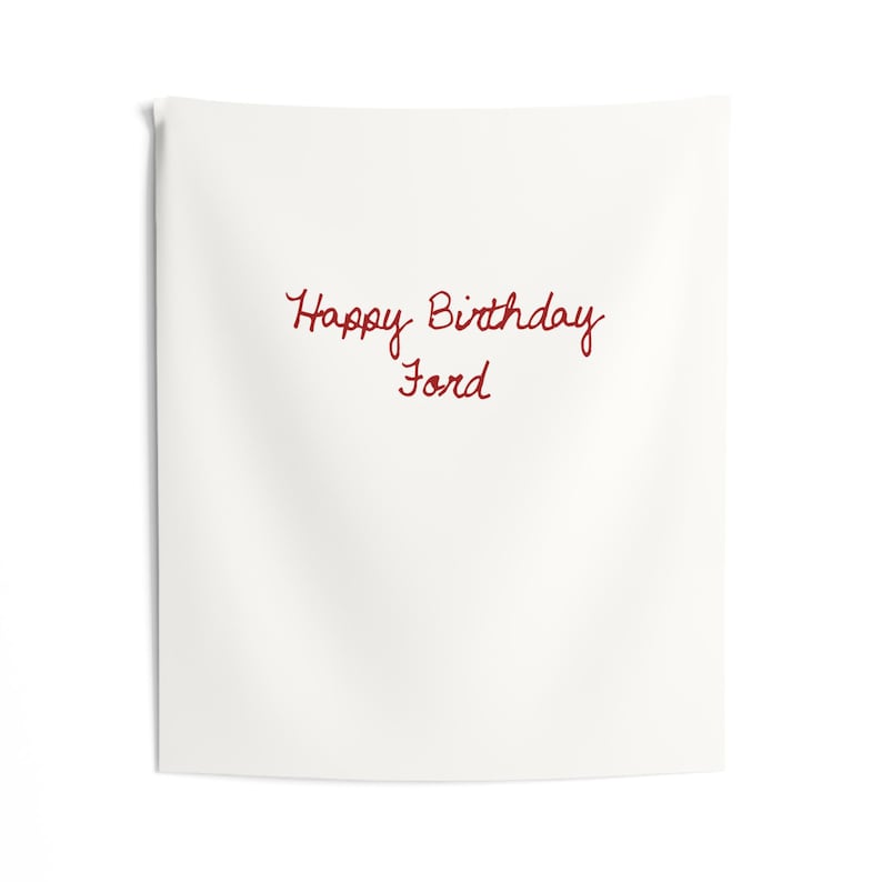 Custom Birthday Banner Fabric Name Sign Minimalist Kids Party Sign Boho Birthday Backdrop Personalized Birthday Banner Neutral Party Decor 50" × 60"