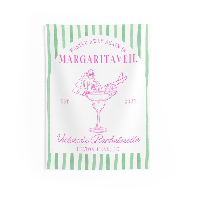 Custom Margaritaveil Themed Bachelorette Banner Photo Backdrop ...