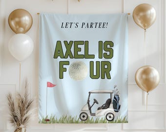 Lets Par Tee Golf Geburtstagsbanner Benutzerdefinierte Kinder Geburtstag Kulisse Golf Thema Party Dekor Personalisiertes Geburtstagszeichen