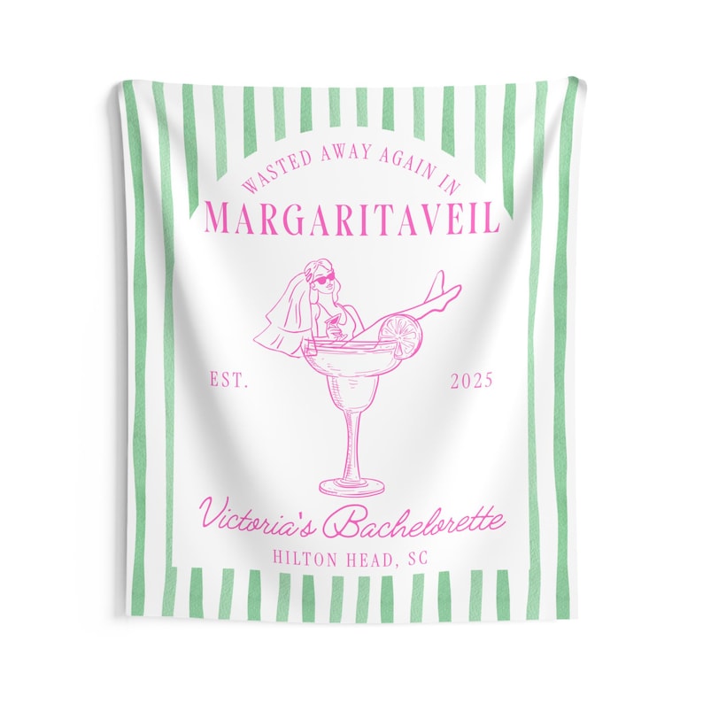 Custom Margaritaveil Themed Bachelorette Banner Photo Backdrop ...
