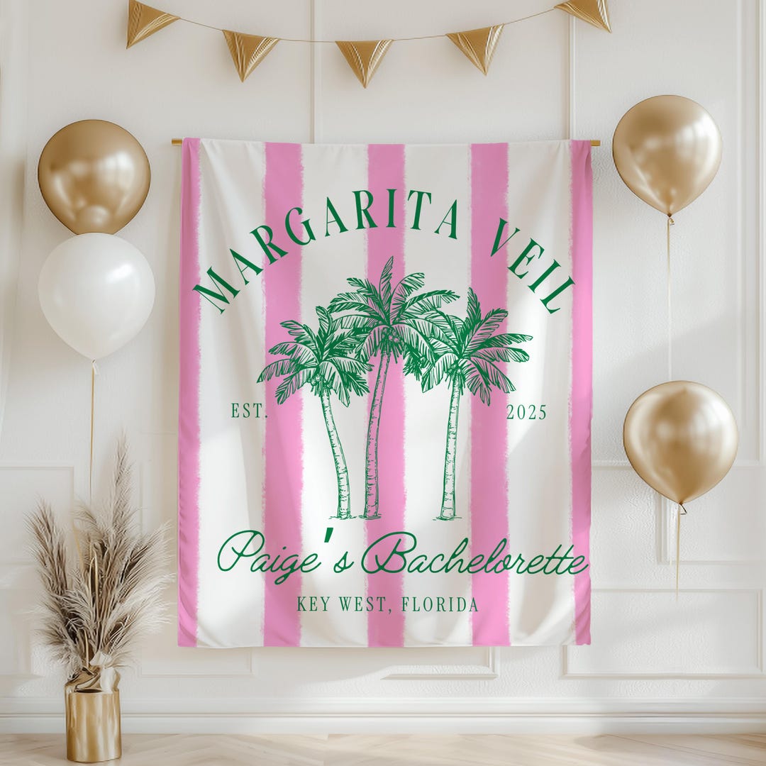 Margarita Veil Themed Bachelorette Photo Backdrop Custom Margarita Bach ...