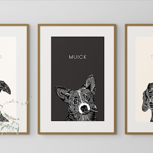 Ritratto personalizzato di un animale domestico, disegnato a mano, regalo commemorativo per cani, regali per animali domestici, Cavoodle, Golden Retriever, Bulldog francese, Bassotto, Border Collie, Groodle