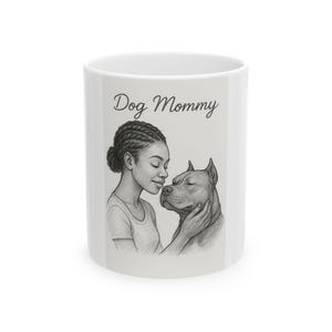Hundemama Keramiktasse, 11 Unzen 15 Unzen, perfektes Geschenk für Hundeliebhaber, süße Hundemama Kaffeetasse, Wertschätzung des Tierliebhabers