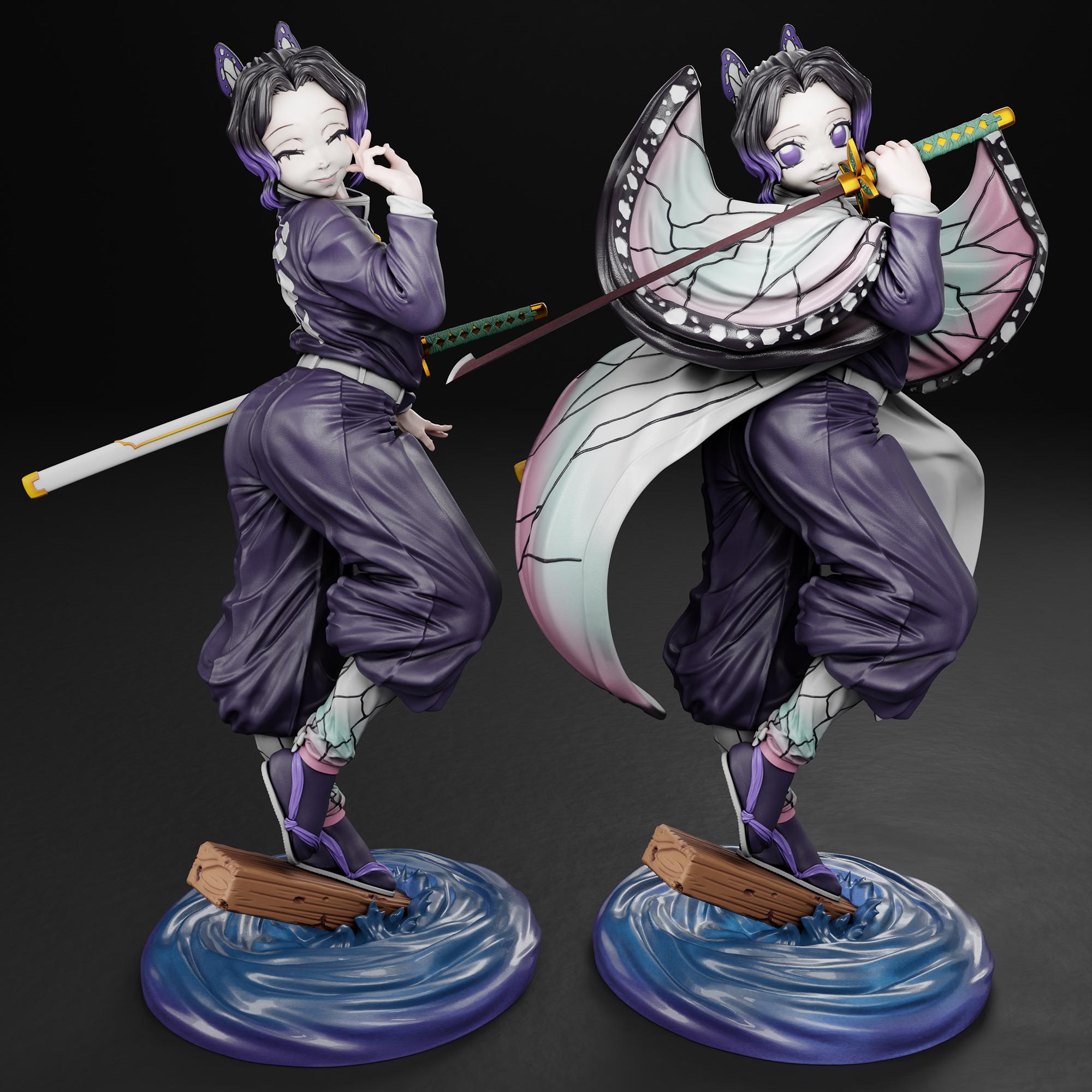 Shinobu Kocho STL File – Demon Slayer 3D Print Model | Kimetsu no Yaiba Butterfly Hashira Figurine