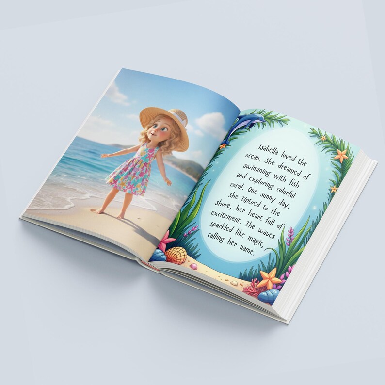 Personalized Mermaid Storybook, Custom Ocean Princess Book, Under the ...