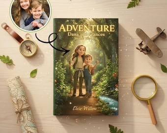 Livre d'histoires d'aventures personnalisé pour enfants - Livre cadeau personnalisé avec nom et personnage